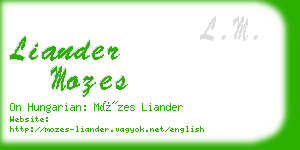 liander mozes business card